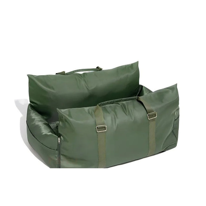 DockSeat dog car seat in olive green