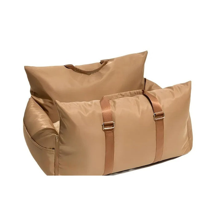 DockSeat dog car seat in sand tan