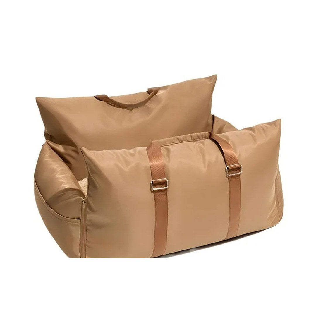 DockSeat dog car seat in sand tan